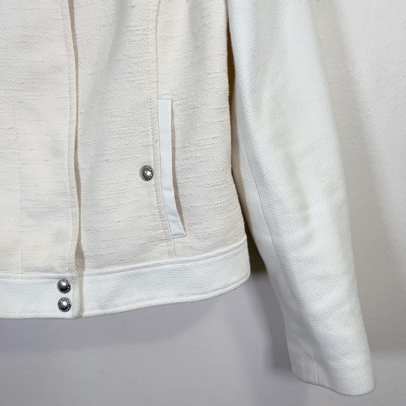 Banana Republic Beige Tan Moto Textured Zip  Jacket - Picture 5 of 14